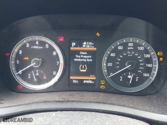 2018 Hyundai Sonata SEL with VIN 5NPE34AF1JH721262, listed as a IAAI auction lot 41711150 with 89,808 mi miles. Bid and sale history available at carsss.com. Image 7.