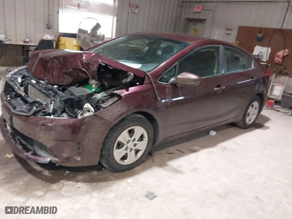 2017 Kia Forte LX with VIN 3KPFK4A78HE129551, listed as a IAAI auction lot 41926331 with 124,285 mi miles. Bid and sale history available at carsss.com. Image 2.