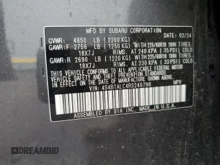 2024 Subaru Outback Onyx with VIN 4S4BTALC4R3240798, listed as a Copart auction lot 51138485 with 16,416 mi miles and Salvage title. Bid and sale history available at DreamBid. Image 14.