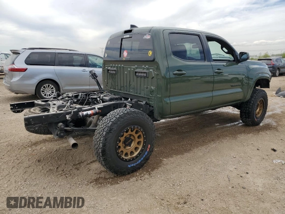 2022 Toyota Tacoma SR with VIN 3TMCZ5AN3NM511541, listed as a Copart auction lot 56299195 with 33,427 mi miles and Salvage title. Bid and sale history available at DreamBid. Image 3.
