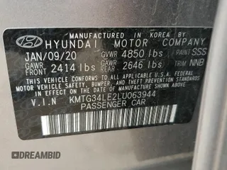 2020 Genesis G70 3.3T z VIN KMTG34LE2LU063944, wystawiony jako Copart lot #53938665 z przebiegiem 50 187 mil mil oraz Czysty tytuł • Clean title. Historia ofert i sprzedaży dostępna na DreamBid. Obrazek 12.