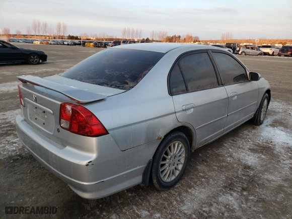 2004 Honda Civic LX with VIN 2HGES16634H904817, listed as a Copart auction lot 87169894 with 0 mi miles and Salvage Title. Bid and sale history available at carsss.com. Image 3.