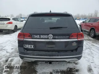 2019 Volkswagen Atlas SEL with VIN 1V2MR2CA2KC606617, listed as a Copart auction lot 47283925 with 128,710 mi miles and Salvage title. Bid and sale history available at DreamBid. Image 6.