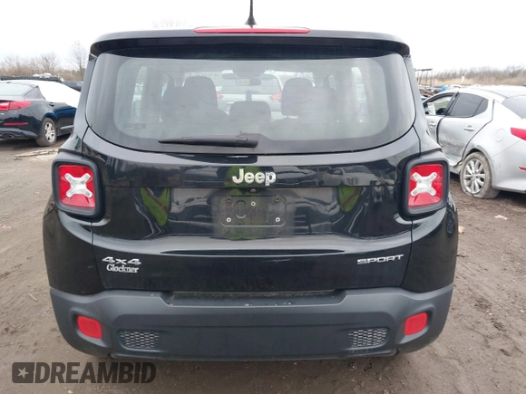 2017 Jeep Renegade Sport with VIN ZACCJBAB6HPG43142, listed as a IAAI auction lot 41719128 with 127,088 mi miles and . Bid and sale history available at carsss.com. Image 16.