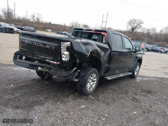 2022 Chevrolet Silverado 1500 LT with VIN 3GCPDKEK3NG504134, listed as a IAAI auction lot 41561032 with 1 mi miles. Bid and sale history available at carsss.com. Image 4.