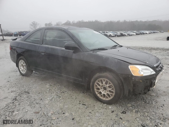 2001 Honda Civic EX with VIN 1HGEM22981L074169, listed as a Copart auction lot 43056235 with 203,508 mi miles and Salvage Title. Bid and sale history available at carsss.com. Image 4.