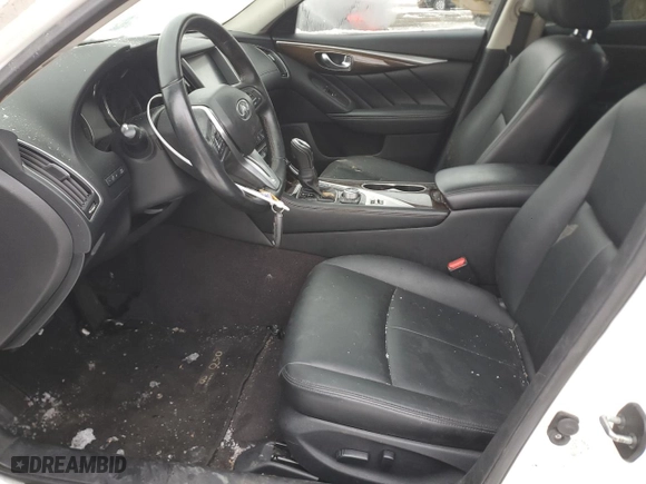 2019 Infiniti Q50 3.0t LUXE with VIN JN1EV7AP6KM519354, listed as a Copart auction lot 44711595 with 34,342 mi miles and Salvage Title. Bid and sale history available at carsss.com. Image 7.