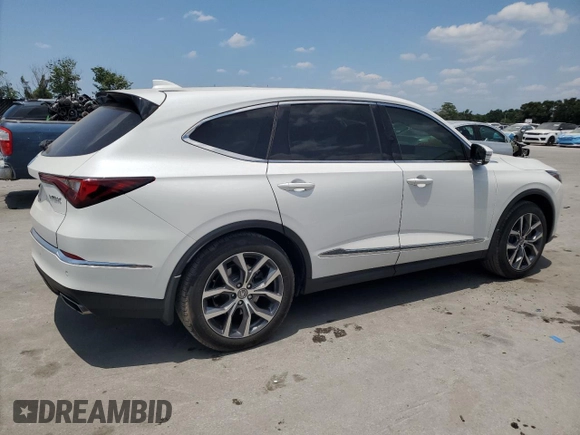 2023 Acura MDX Technology with VIN 5J8YD9H45PL000928, listed as a Copart auction lot 58206855 with 32,168 mi miles and Salvage title. Bid and sale history available at DreamBid. Image 3.