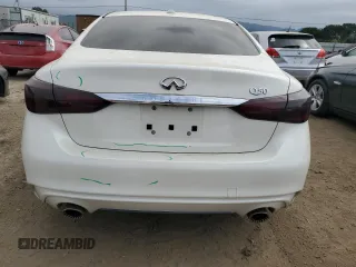 2019 Infiniti Q50 Luxe with VIN JN1EV7AP6KM516986, listed as a Copart auction lot 53080575 with Not provided miles and Salvage title. Bid and sale history available at DreamBid. Image 6.