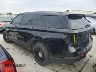 2021 Ford Police Interceptor Utility с VIN 1FM5K8AB0MGC25056, выставлен на аукционе Copart как лот 53846705 с пробегом 54 099 миль миль и Списание • Salvage title. История ставок и продаж доступна на DreamBid. Изображение 2.