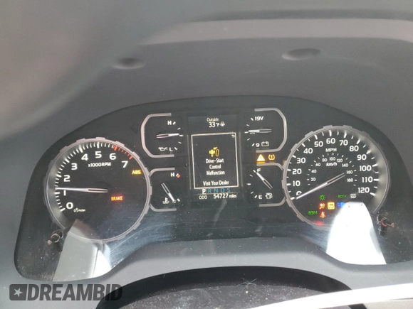 2021 Toyota Tundra SR with VIN 5TFUY5F18MX012725, listed as a Copart auction lot 52550205 with 54,727 mi miles and Salvage title. Bid and sale history available at DreamBid. Image 9.