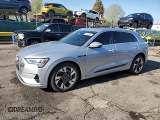 2022 Audi e-tron Premium Plus z VIN WA1LAAGE1NB026520, wystawiony jako Copart lot #55696855 z przebiegiem 27 219 mil mil oraz Szkoda całkowita • Salvage title. Historia ofert i sprzedaży dostępna na DreamBid. Obrazek 1.