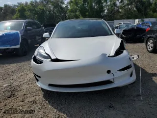 2023 Tesla Model 3 with VIN 5YJ3E1EA6PF396808, listed as a Copart auction lot 50606185 with 27,838 mi miles and Salvage Title. Bid and sale history available at carsss.com. Image 5.
