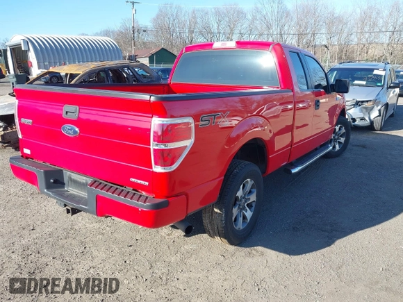 2014 Ford F-150 XL with VIN 1FTFX1EF1EFD02412, listed as a IAAI auction lot 41835121 with 110,485 mi miles. Bid and sale history available at carsss.com. Image 4.