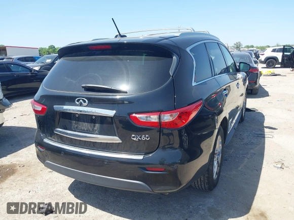 2015 Infiniti QX60 with VIN 5N1AL0MNXFC544896, listed as a IAAI auction lot 42009914 with 102,815 mi miles and . Bid and sale history available at DreamBid. Image 4.
