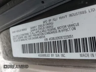 2008 Subaru Legacy (Natl) Ltd with VIN 4S3BL626287223051, listed as a IAAI auction lot 41903921 with 181,016 mi miles. Bid and sale history available at carsss.com. Image 9.