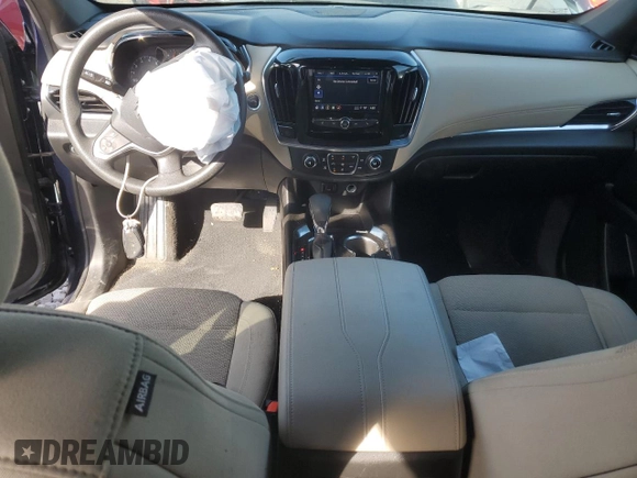 2022 Chevrolet Traverse LS with VIN 1GNEVFKW5NJ104147, listed as a Copart auction lot 88912525 with 57,052 mi miles and Salvage Title. Bid and sale history available at carsss.com. Image 8.