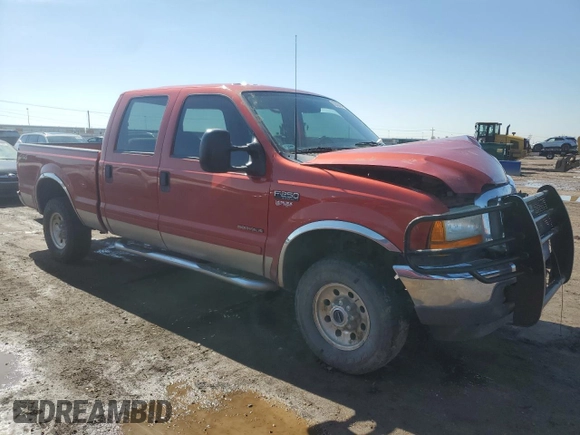 2001 Ford F-250 XL with VIN 1FTNW21F91ED51769, listed as a Copart auction lot 55328095 with 198,162 mi miles and Salvage title. Bid and sale history available at DreamBid. Image 4.