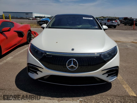 2022 Mercedes-Benz EQS with VIN W1KCG4EB4NA006594, listed as a Copart auction lot 57069874 with 10,826 mi miles and Salvage Title. Bid and sale history available at carsss.com. Image 5.