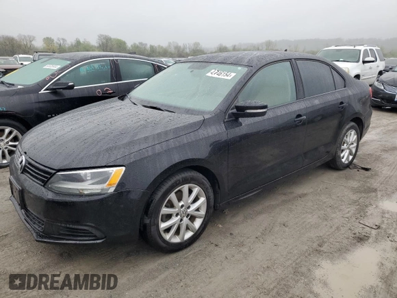 2012 Volkswagen Jetta Sedan SE w/Convenience & Sunroof with VIN 3VWDX7AJ2CM344828, listed as a Copart auction lot 49746154 with 81,927 mi miles and Salvage Title. Bid and sale history available at carsss.com. Image 1.