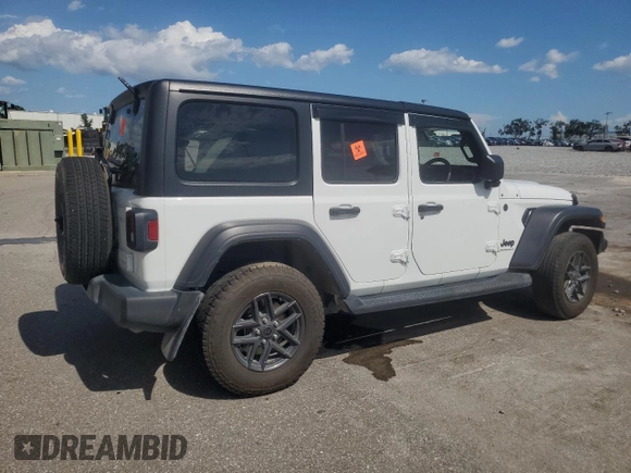 2024 Jeep Wrangler Sport with VIN 1C4PJXKN5RW237039, listed as a Copart auction lot 61205175 with 15,012 mi miles and Non repairable. Bid and sale history available at DreamBid. Image 3.