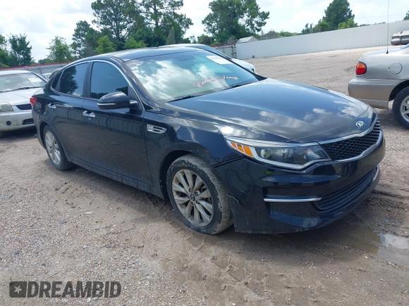 2018 Kia Optima LX with VIN 5XXGT4L36JG257392, listed as a IAAI auction lot 42552144 with 79,795 mi miles and . Bid and sale history available at DreamBid. Image 1.