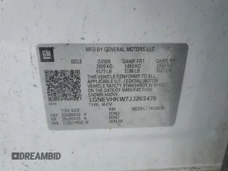2018 Chevrolet Traverse LT Leather with VIN 1GNEVHKW7JJ203476, listed as a Copart auction lot 46107065 with 107,842 mi miles and Salvage Title. Bid and sale history available at carsss.com. Image 16.