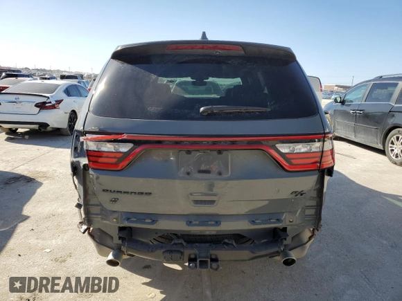 2021 Dodge Durango R/T with VIN 1C4SDJCTXMC763107, listed as a Copart auction lot 48401165 with 43,445 mi miles and Salvage title. Bid and sale history available at DreamBid. Image 6.