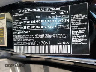 2011 Mercedes-Benz GLK 350 with VIN WDCGG8HB8BF647061, listed as a Copart auction lot 55091635 with 146,691 mi miles and Salvage Title. Bid and sale history available at DreamBid. Image 13.