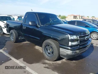 2006 Chevrolet Silverado 1500 Work Truck with VIN 1GCEC14ZX6Z110909, listed as a IAAI auction lot 42227581 with 156,634 mi miles and . Bid and sale history available at DreamBid. Image 1.