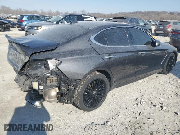 2019 Genesis G70 2.0T Advanced with VIN KMTG34LA5KU030769, listed as a Copart auction lot 48189325 with 100,443 mi miles and Salvage Title. Bid and sale history available at carsss.com. Image 3.
