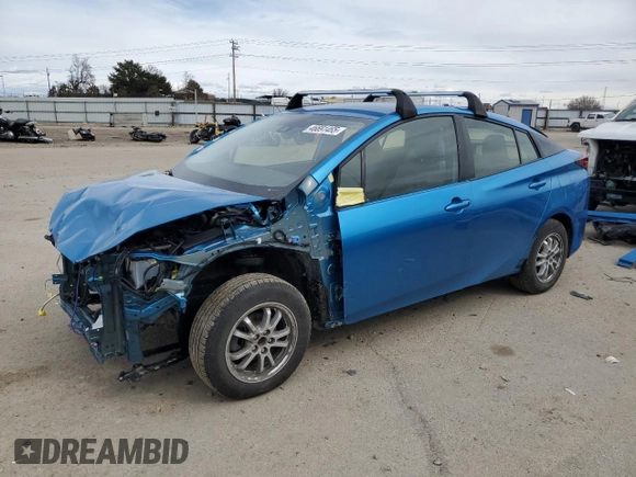 2020 Toyota Prius LE with VIN JTDL9RFU4L3020885, listed as a Copart auction lot 46691465 with 75,913 mi miles and Salvage title. Bid and sale history available at DreamBid. Image 1.
