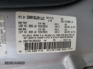 2008 Chrysler Pacifica Limited with VIN 2A8GF78X18R662669, listed as a Copart auction lot 68094954 with 128,570 mi miles and Clean title. Bid and sale history available at DreamBid. Image 13.