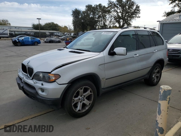 2004 BMW X5 3.0i with VIN 5UXFA13504LU20025, listed as a Copart auction lot 78745834 with 164,088 mi miles and Salvage Title. Bid and sale history available at carsss.com. Image 1.