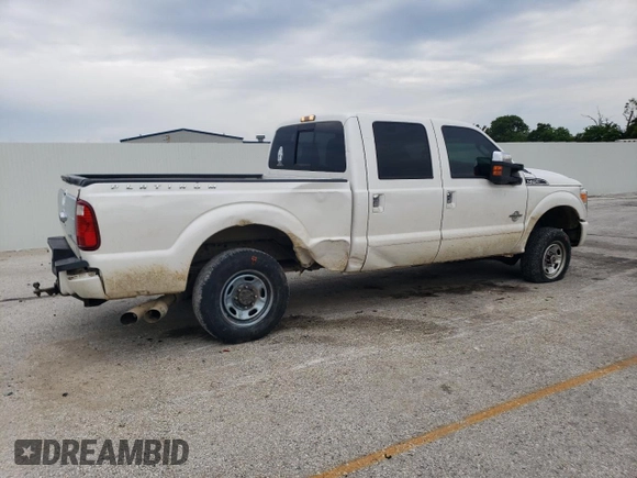 2015 Ford F-250 Lariat with VIN 1FT7W2BT5FEA55975, listed as a Copart auction lot 58673455 with 126,119 mi miles and Salvage title. Bid and sale history available at DreamBid. Image 3.