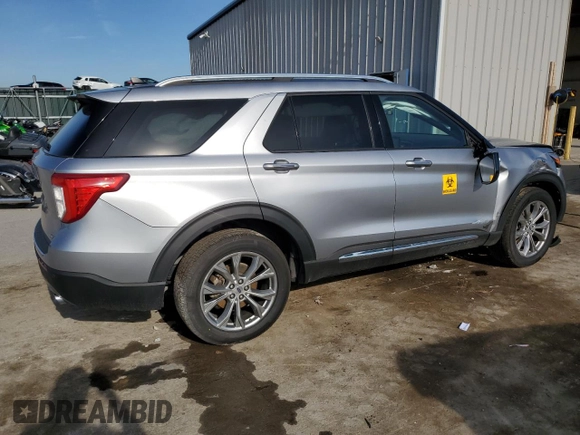 2022 Ford Explorer Limited with VIN 1FMSK8FHXNGA22256, listed as a Copart auction lot 55869995 with 102,919 mi miles and Salvage title. Bid and sale history available at DreamBid. Image 3.