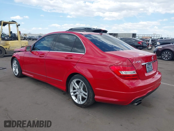 2013 Mercedes-Benz C-Class C 250 Sport with VIN WDDGF4HB0DA807120, listed as a IAAI auction lot 42041982 with 132,810 mi miles. Bid and sale history available at carsss.com. Image 3.