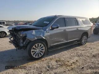 2022 GMC Yukon XL Denali with VIN 1GKS2JKLXNR228983, listed as a Copart auction lot 49653365 with 87,467 mi miles and Salvage Title. Bid and sale history available at carsss.com. Image 1.