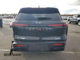 2025 Infiniti QX60 Luxe with VIN 5N1AL1FS4SC331767, listed as a Copart auction lot 82446074 with 457 mi miles and Salvage title. Bid and sale history available at DreamBid. Image 6.