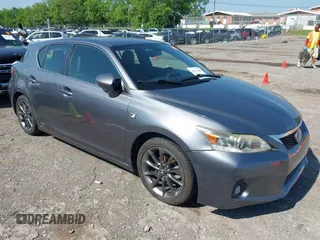 2012 Lexus CT with VIN JTHKD5BH8C2121217, listed as a IAAI auction lot 42139460 with 143,570 mi miles. Bid and sale history available at carsss.com. Image 1.
