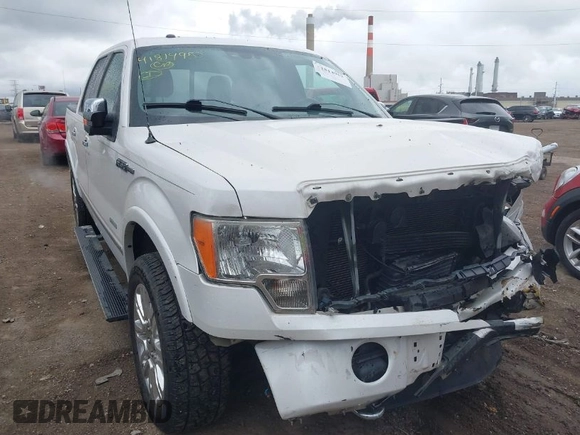 2012 Ford F-150 XL with VIN 1FTFW1ET3CFB09538, listed as a IAAI auction lot 41814952 with 251,908 mi miles. Bid and sale history available at carsss.com. Image 1.