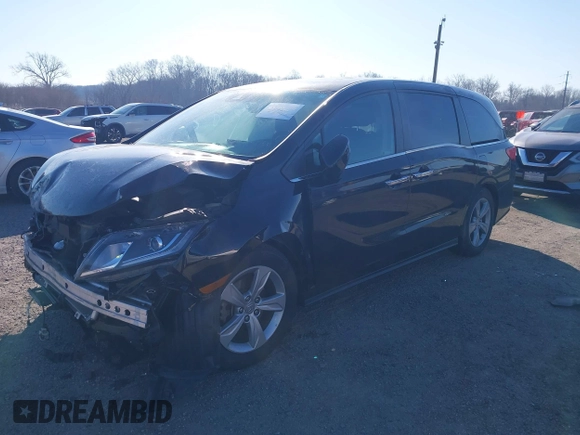 2019 Honda Odyssey EX-L with VIN 5FNRL6H77KB097835, listed as a IAAI auction lot 41768458 with 43,682 mi miles. Bid and sale history available at carsss.com. Image 17.