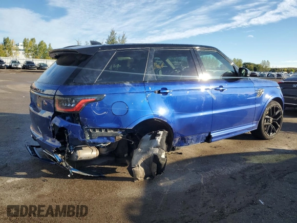 2019 Land Rover Range Rover Sport SVR with VIN SALWZ2SE9KA860425, listed as a Copart auction lot 74152184 with 71,780 mi miles and Salvage Title. Bid and sale history available at DreamBid. Image 3.