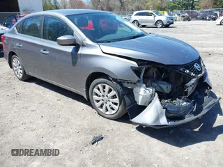 2017 Nissan Sentra SV with VIN 3N1AB7AP9HY303933, listed as a IAAI auction lot 42155302 with 85,297 mi miles and . Bid and sale history available at DreamBid. Image 1.