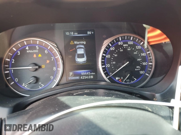 2018 Infiniti Q60 Luxe with VIN JN1EV7EKXJM340831, listed as a Copart auction lot 57178455 with 99,445 mi miles and Salvage title. Bid and sale history available at DreamBid. Image 9.