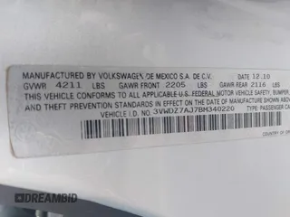 2011 Volkswagen Jetta SE z VIN 3VWDZ7AJ7BM340220, wystawiony jako IAAI lot #42136168 z przebiegiem 147 864 mil mil oraz . Historia ofert i sprzedaży dostępna na DreamBid. Obrazek 9.