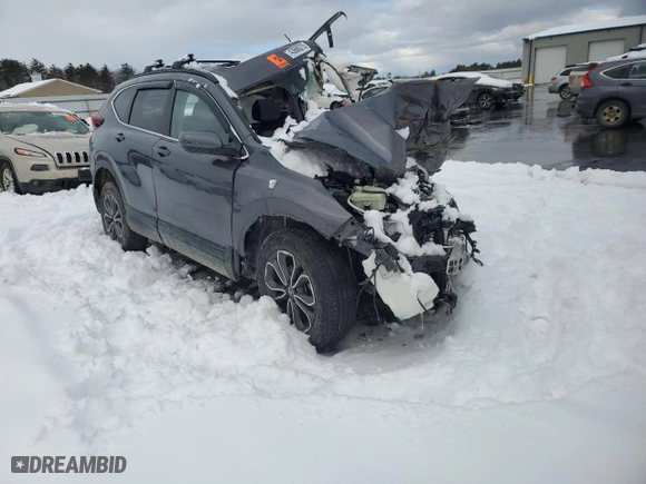 2022 Honda CR-V EX with VIN 2HKRW2H52NH656664, listed as a Copart auction lot 43686315 with 0 mi miles and Salvage Title. Bid and sale history available at carsss.com. Image 4.