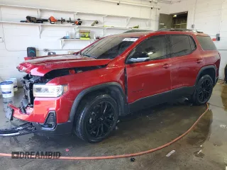 2023 GMC Acadia SLT with VIN 1GKKNUL44PZ123567, listed as a Copart auction lot 46198215 with 27,649 mi miles and Salvage Title. Bid and sale history available at DreamBid. Image 1.
