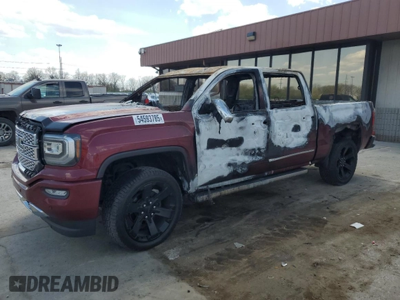 2017 GMC Sierra 1500 Denali with VIN 3GTU2PEJ6HG291147, listed as a Copart auction lot 54593785 with Not Provided miles and Non Repairable. Bid and sale history available at DreamBid. Image 1.