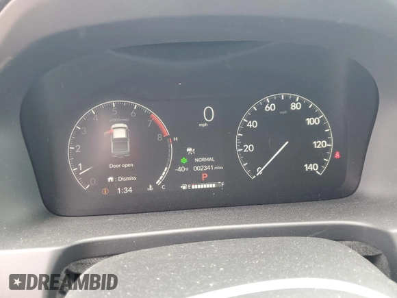 2025 Honda Ridgeline RTL with VIN 5FPYK3F52SB014785, listed as a Copart auction lot 59982875 with 2,341 mi miles and Salvage title. Bid and sale history available at DreamBid. Image 9.